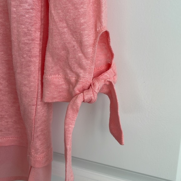 Sanctuary Sylvie Tie Sleeve Tee. Pink size Medium - Picture 6 of 9
